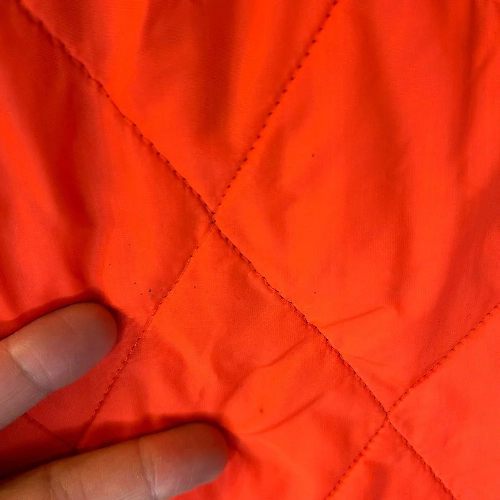 Vintage Reversible Camo Blaze Orange Mens Medium Quilted Hunting Vest USA Made